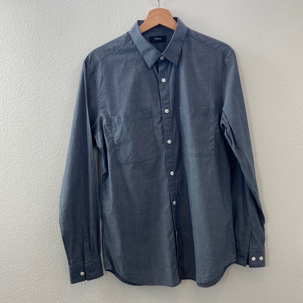 Theory Standard-Fit Shirt - Indigo